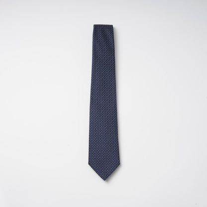 【ネクタイ】EMPORIO ARMANI｜マイクロパターン ネイビー 紺
