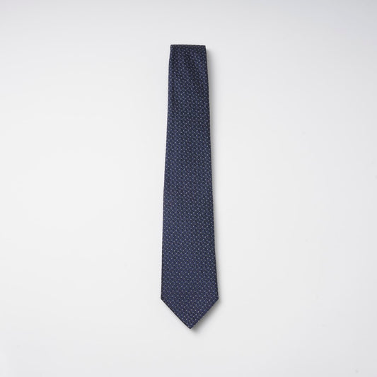 【ネクタイ】EMPORIO ARMANI｜マイクロパターン ネイビー 紺