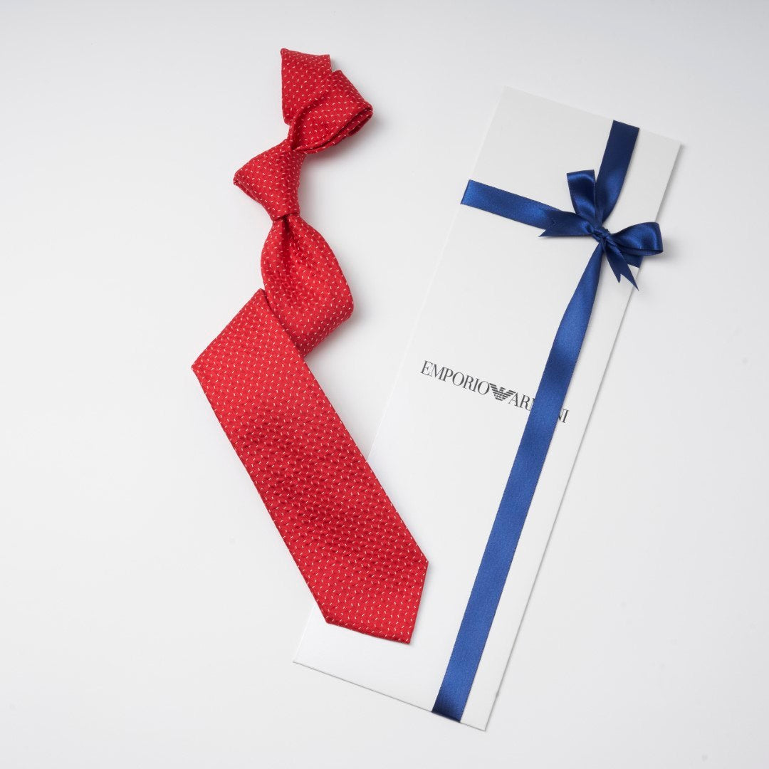 【ネクタイ】EMPORIO ARMANI｜マイクロパターン ギフトパッケージ