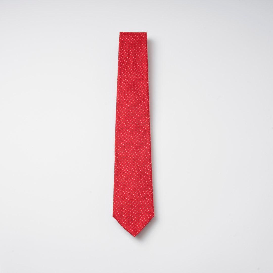 【ネクタイ】EMPORIO ARMANI｜マイクロパターン 赤 ワイン