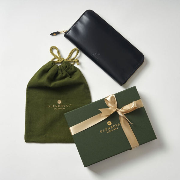 GLENROYAL Round Zip-Wallet Bridle Leather 長財布