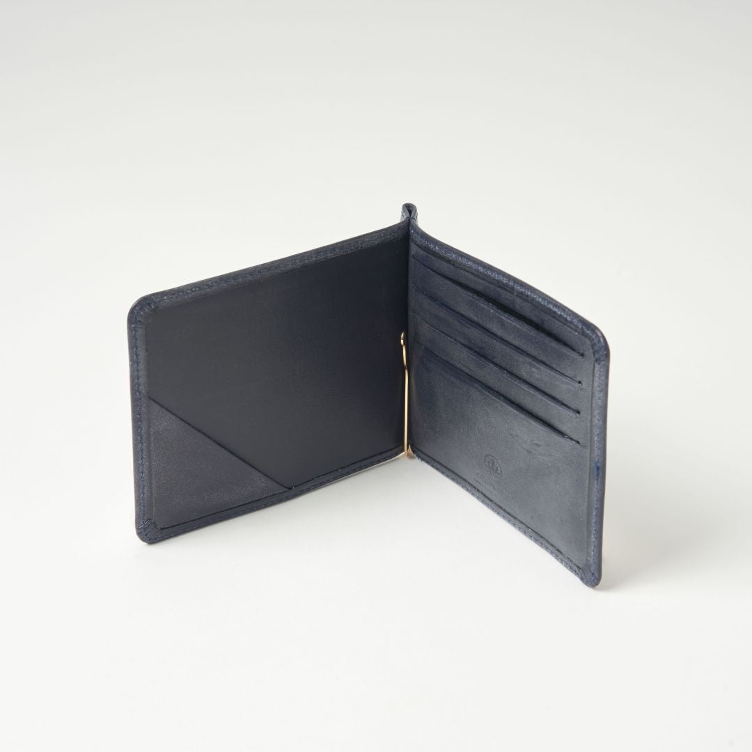 【財布】GLENROYAL（グレンロイヤル）｜Money Clip Bridle Leather ダークネイビー
