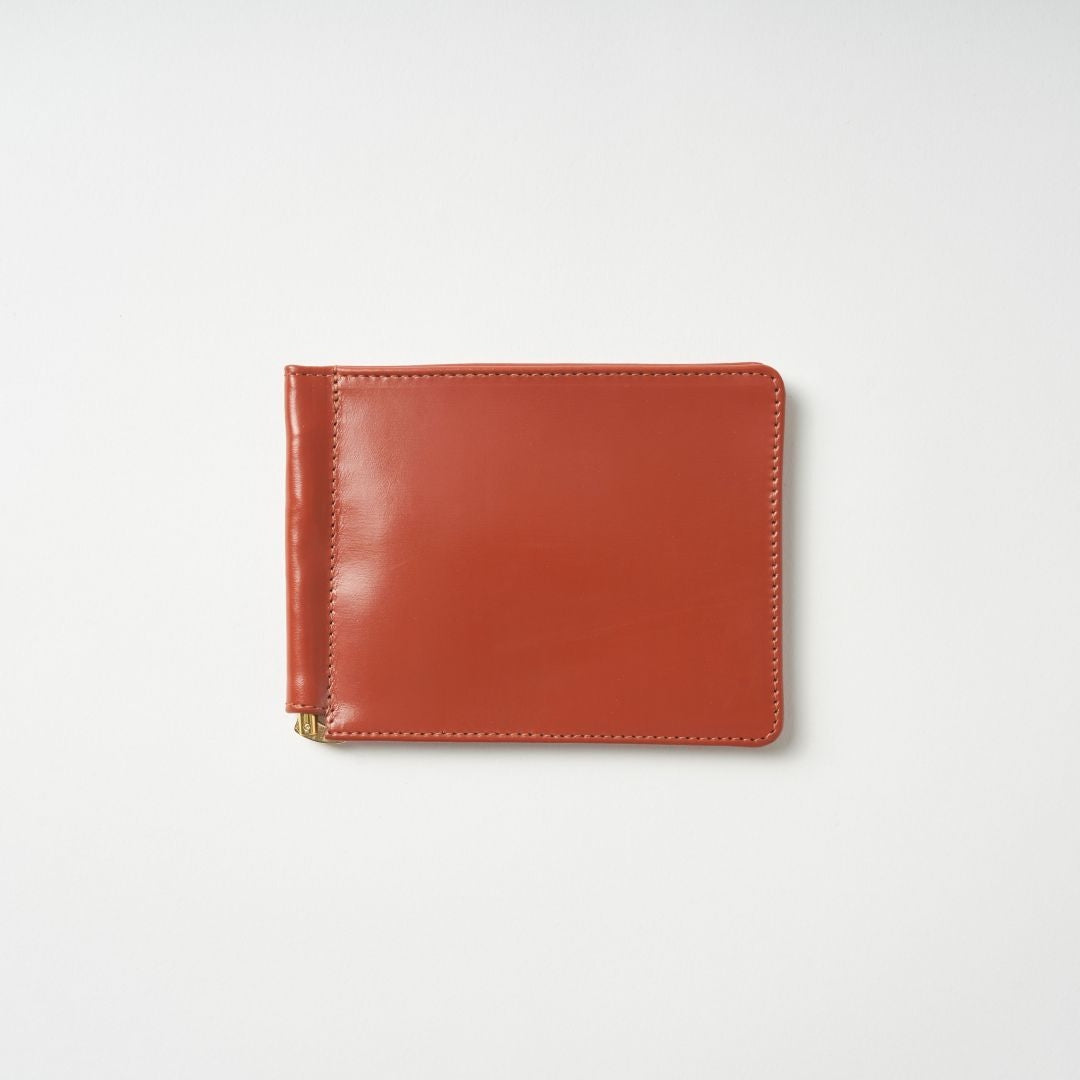 【財布】GLENROYAL（グレンロイヤル）｜Money Clip Bridle Leather 赤茶