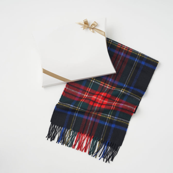 ジョンストンズ 定番幅タータンチェックマフラー