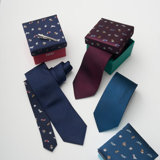 近日入荷!【ネクタイ】TAKEO KIKUCHI ｜クレリック タイバーBOXセット 犬