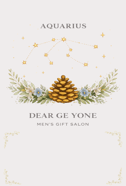 【バースデーカード】1月 みずがめ座 静けさを綴る、白の星座｜誕生日に想いを添える無料サービス