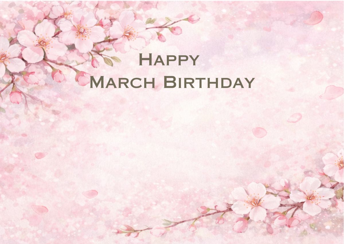 〖メッセージカード〗3月の花 さくら