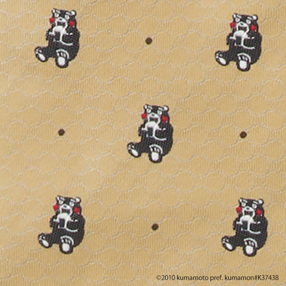 くまモン ネクタイ おにぎりドット クリーム 黄色