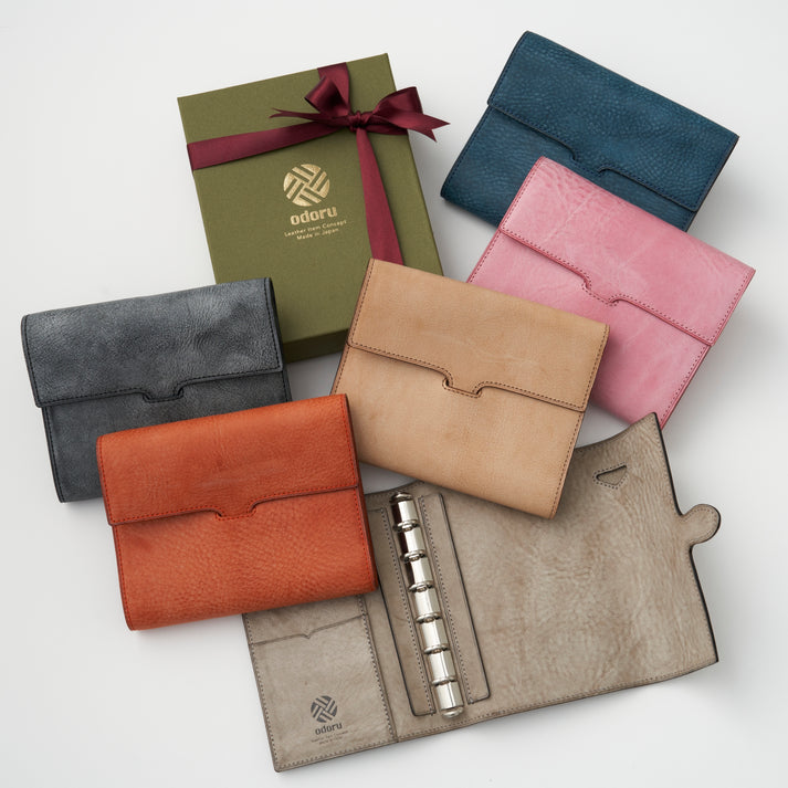 odoru OLIVE LABEL システム手帳 ミニ6 アラスカレザー メンズギフト 父の日