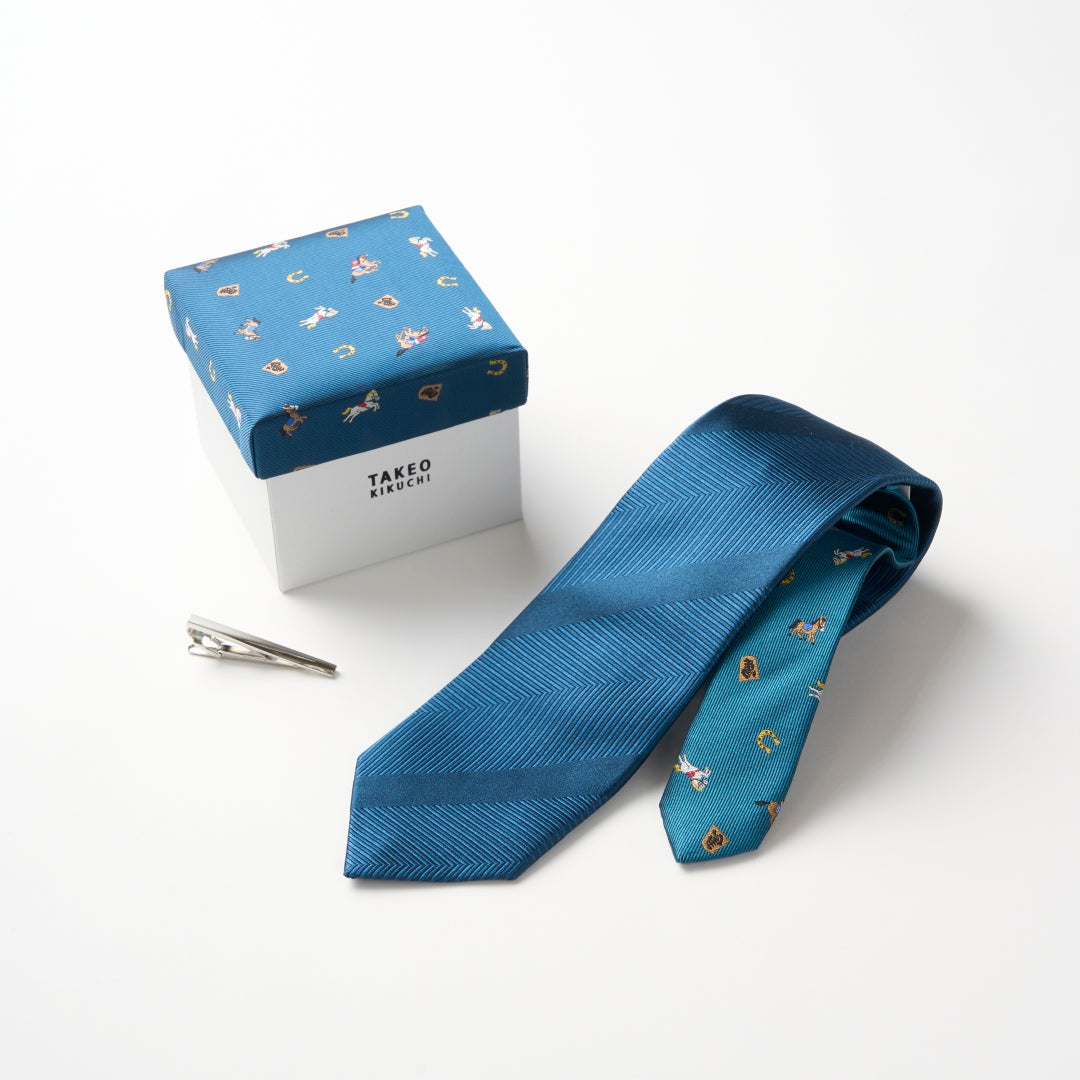 NEW!【ネクタイ】TAKEO KIKUCHI｜干支柄 タイバーBOXセット ソリッド
